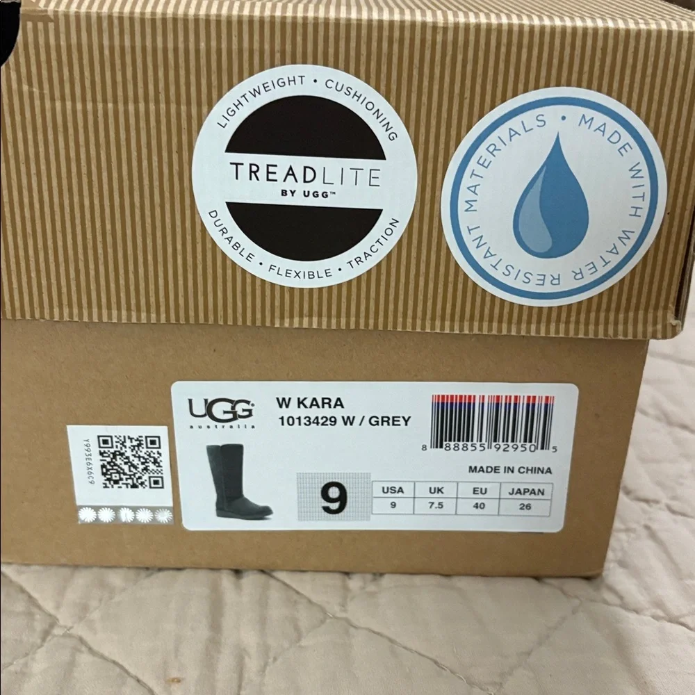 UGG Kara Treadlite Gray Suede Boots. Water Resistant. Wear up or cuffed. Sz 9. - Picture 9 of 13